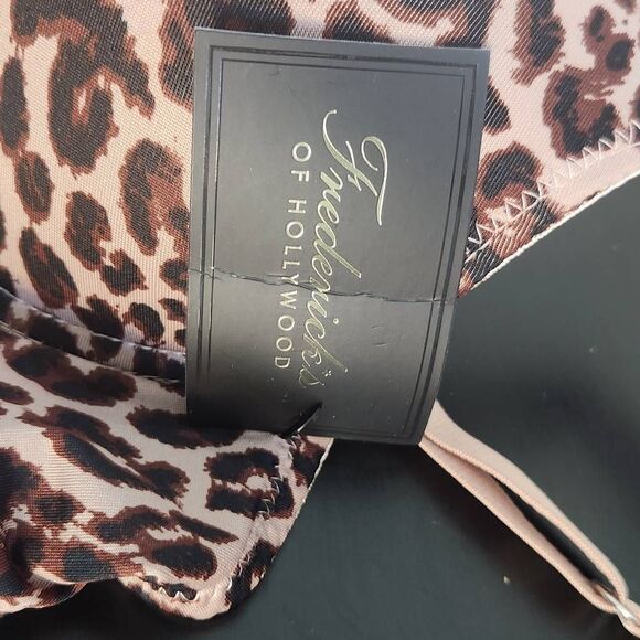 Frederick's of Hollywood Leopard Print Push-Up Bra Size 36C NWT Lingerie Shower - Picture 10 of 12
